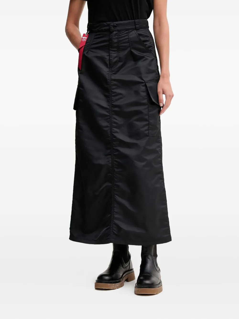 

Юбка макси с карманами карго Alpha Industries, черный