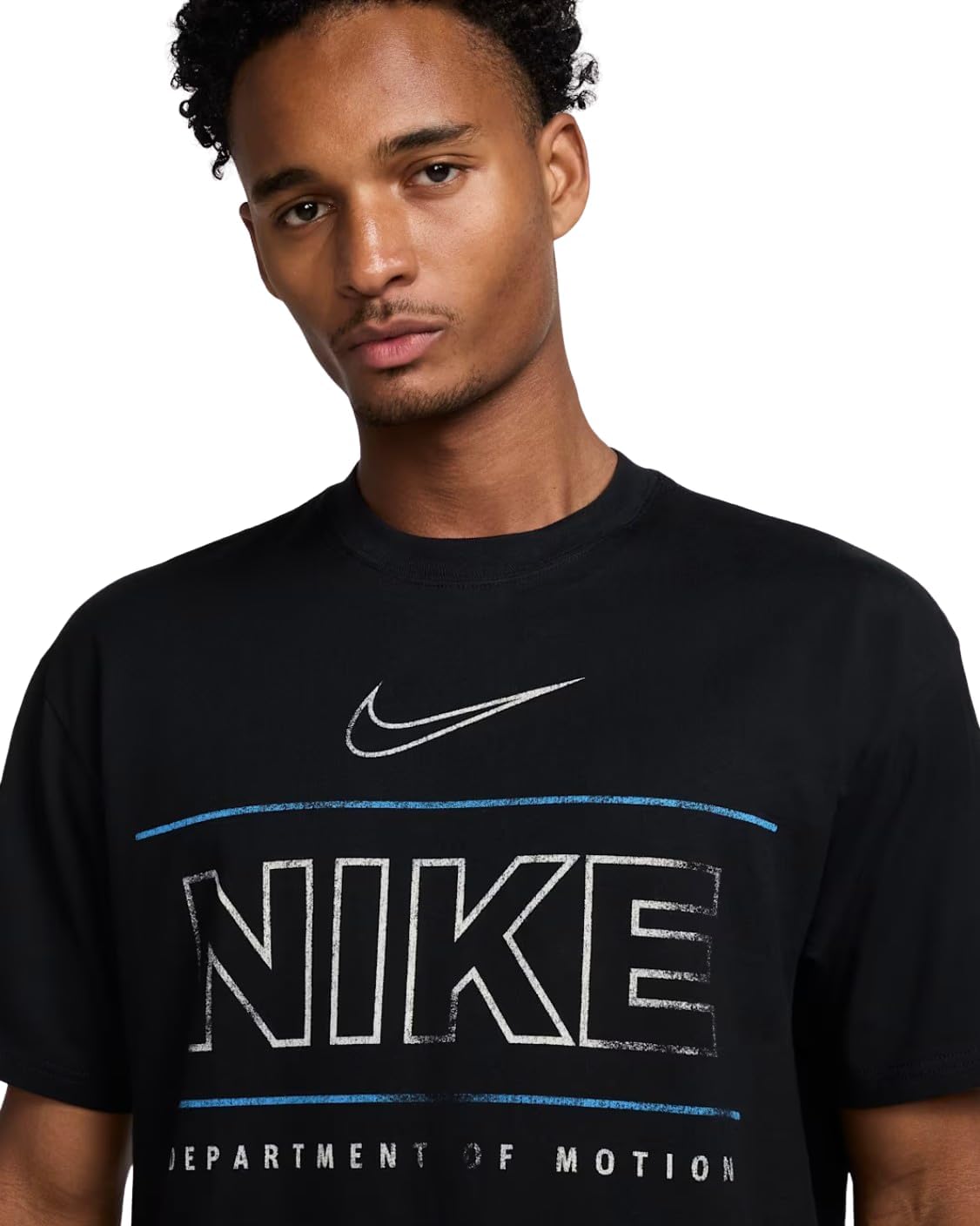 Мужская спортивная укороченная футболка Nike, Black — фото 2