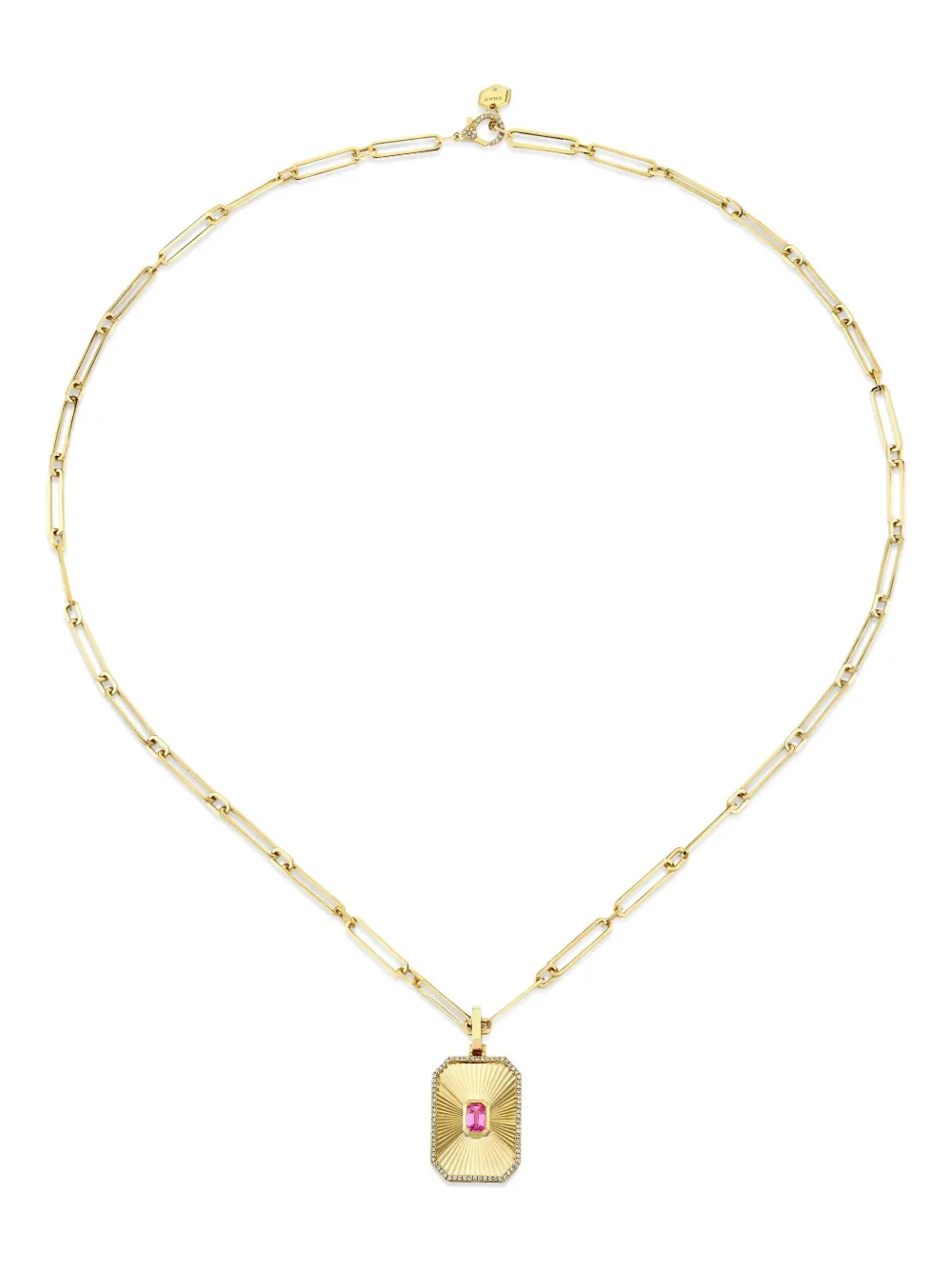 

Колье Deco Pendant из желтого золота с сапфирами Shay