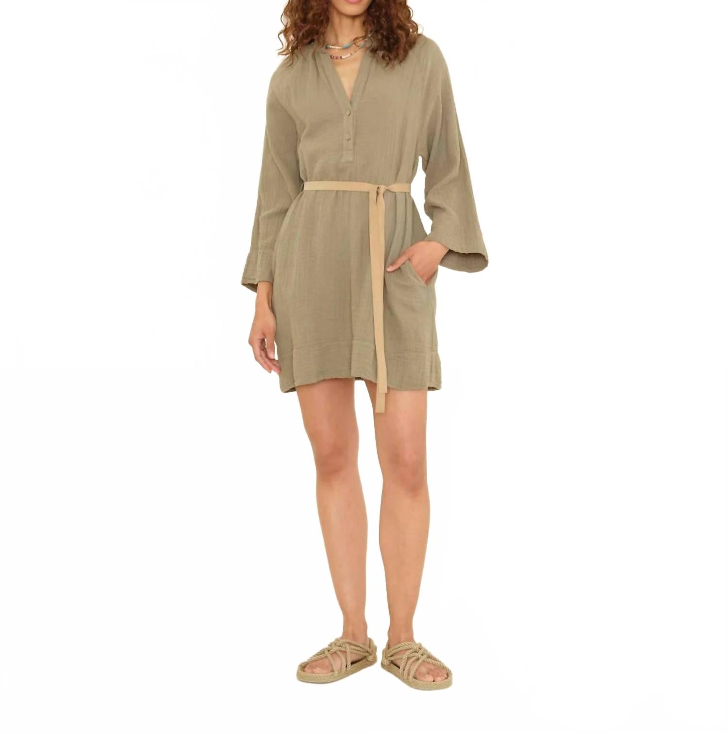 

Мини-платье Carlotta в темном цвете морской травы XIRENA, Dark Seagrass