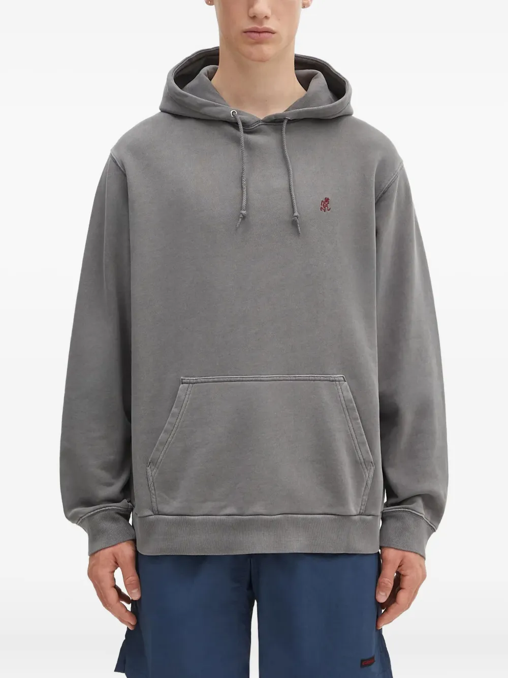 

Худи с вышитым логотипом Gramicci, серый