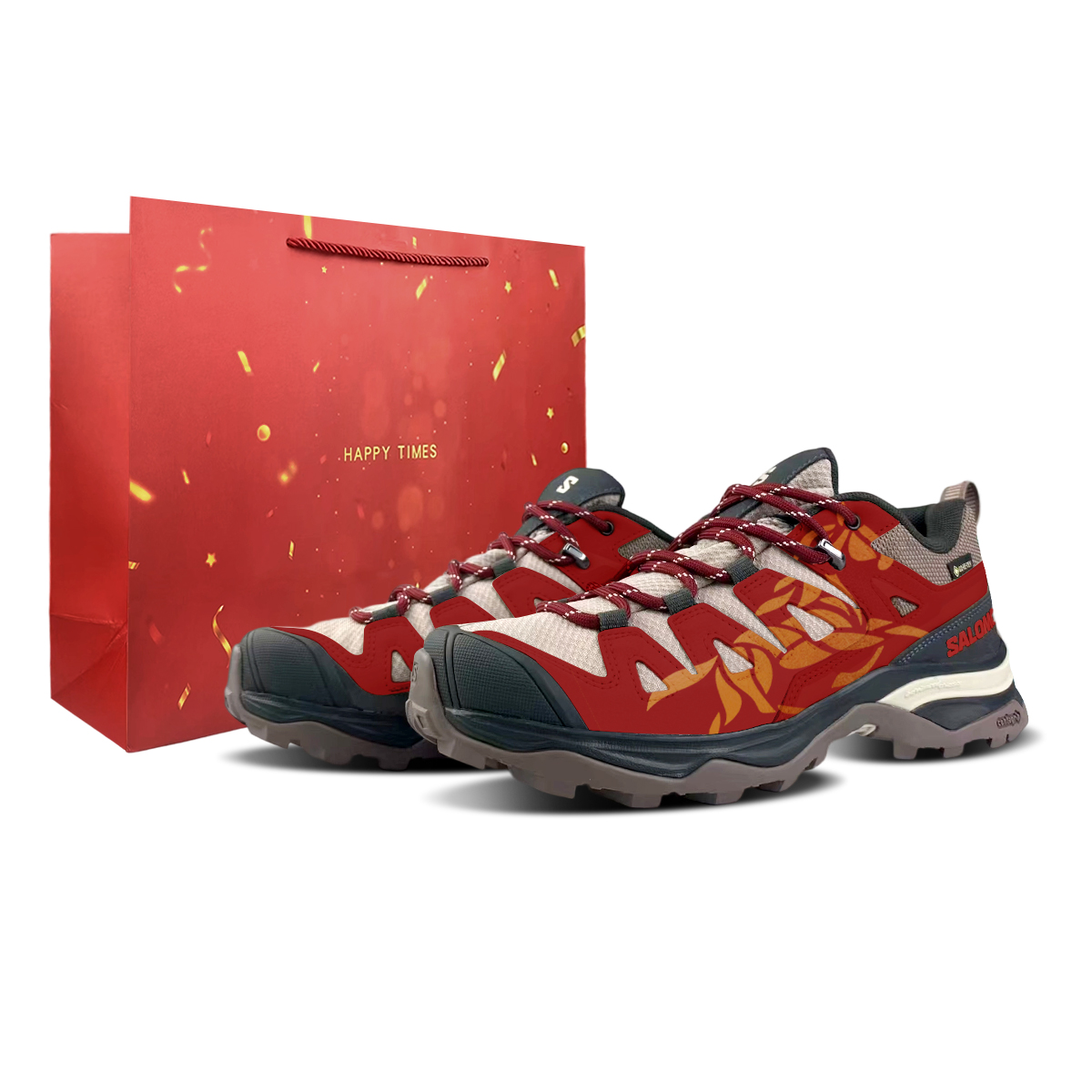 

X Ultra Pioneer 2 Cushioning Waterproof And Breathable Low top женские туристические ботинки SALOMON, красный-shopping bag