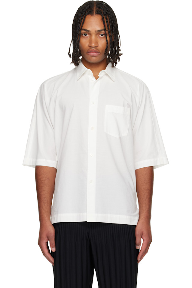 

Рубашка Streamline Homme Plissé Issey Miyake, белый