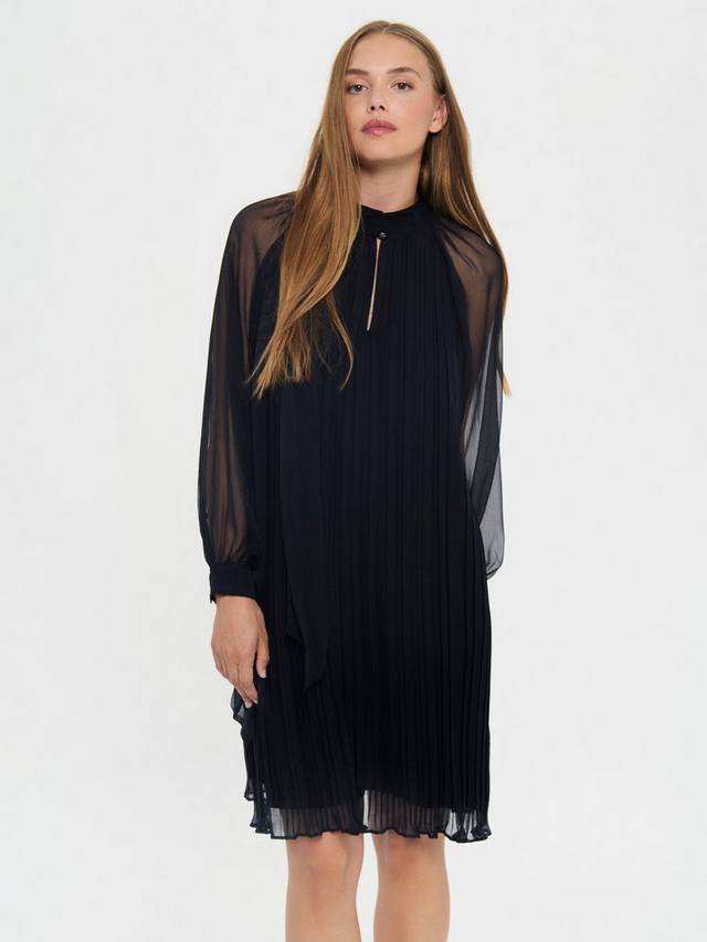 

Nuri платье мини с прозрачными рукавами и складками Saint Tropez, Black