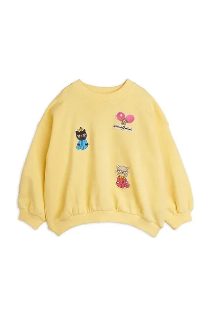 Худи детское хлопковое Minibabies Mini Rodini, желтый — фото 2