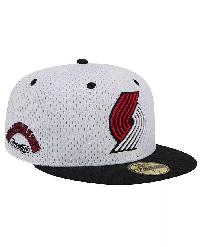 

Мужские белые/черные кепки Portland Trail Blazers Throwback 2Tone 59FIFTY New Era, белый