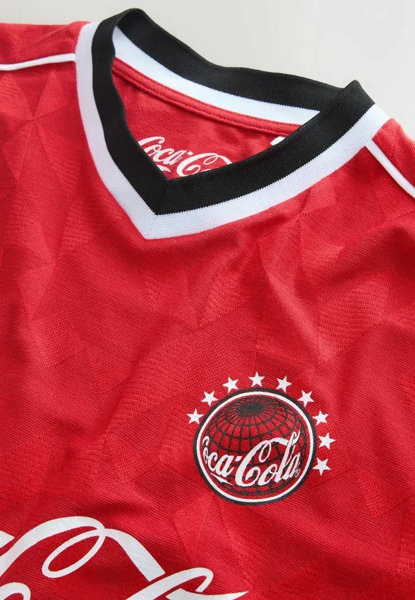Футболка футбольная Regular fit с принтом Next, red coca cola, красный — фото 2