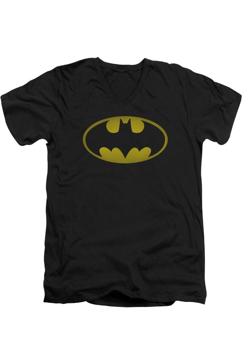 

Футболка с коротким рукавом и V-образным вырезом для взрослых с логотипом Batman Washed Bat Gildan, черный