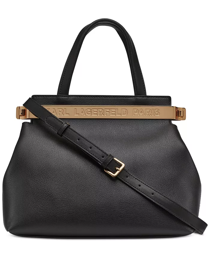 

Жаклин Средняя Кожаная Сумка-портфель KARL LAGERFELD PARIS, черный