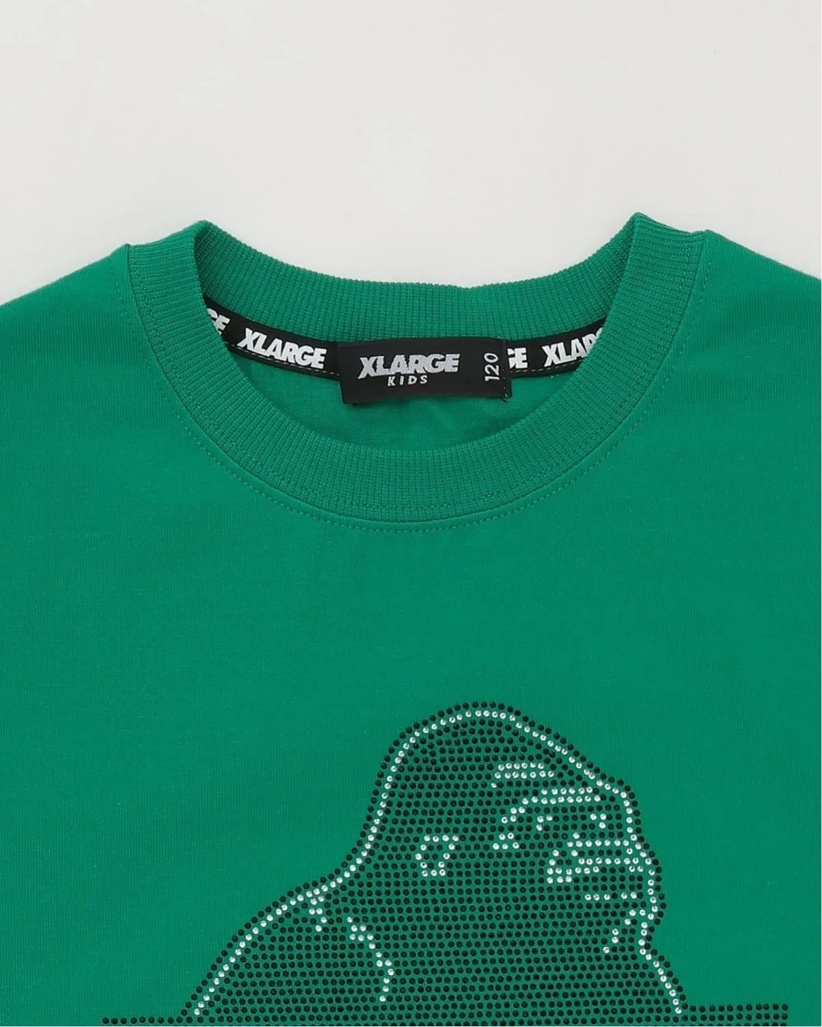 Футболка с коротким рукавом Rhinestone OG XLARGE KIDS, Green — фото 3
