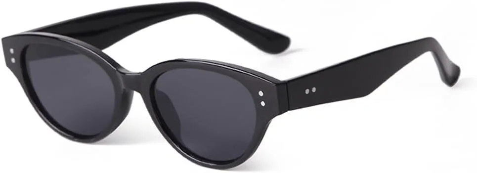 

Модные ретро-солнцезащитные очки «кошачий глаз» для женщин, с заклепками, в маленькой оправе, винтажные дорожные солнцезащитные очки UV400 для мужчин UJNHGQ, C1