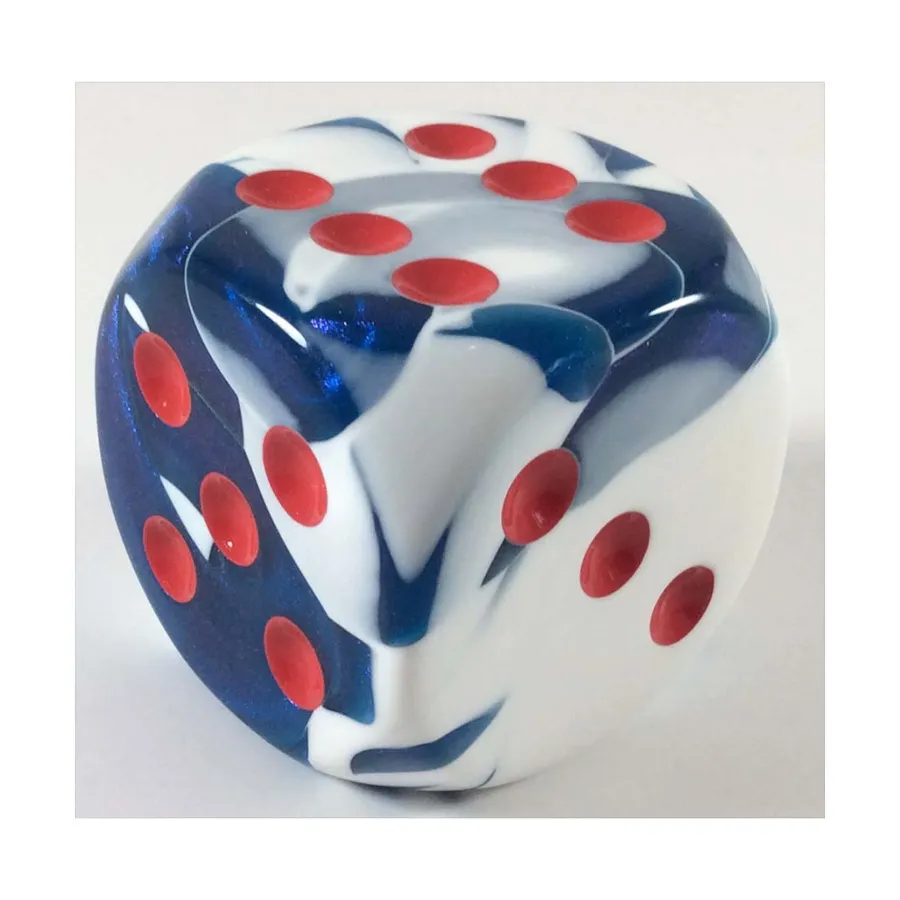 

Gemini 50 мм Astral Сине-Белый с Красным, Dice - Gemini - d6 50mm (Chessex)