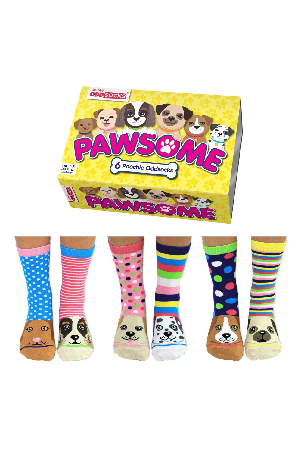

Очаровательные носки с мотивом собаки United Odd Socks, мультиколор