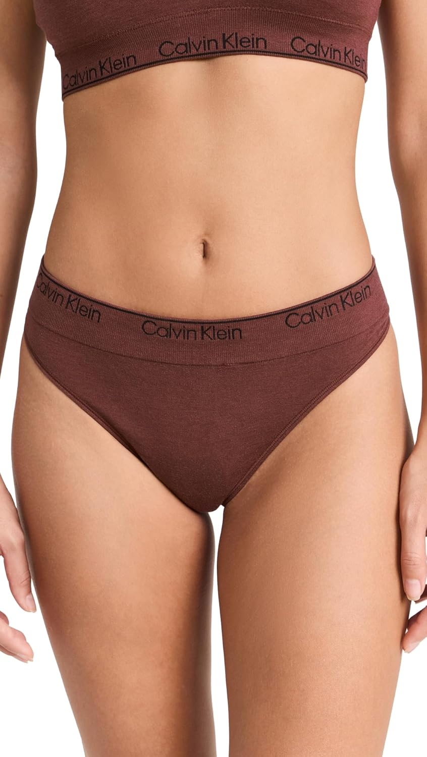 

Calvin Klein нижнее белье женские современные хлопковые стринги из натуральных материалов, Rum Raisin