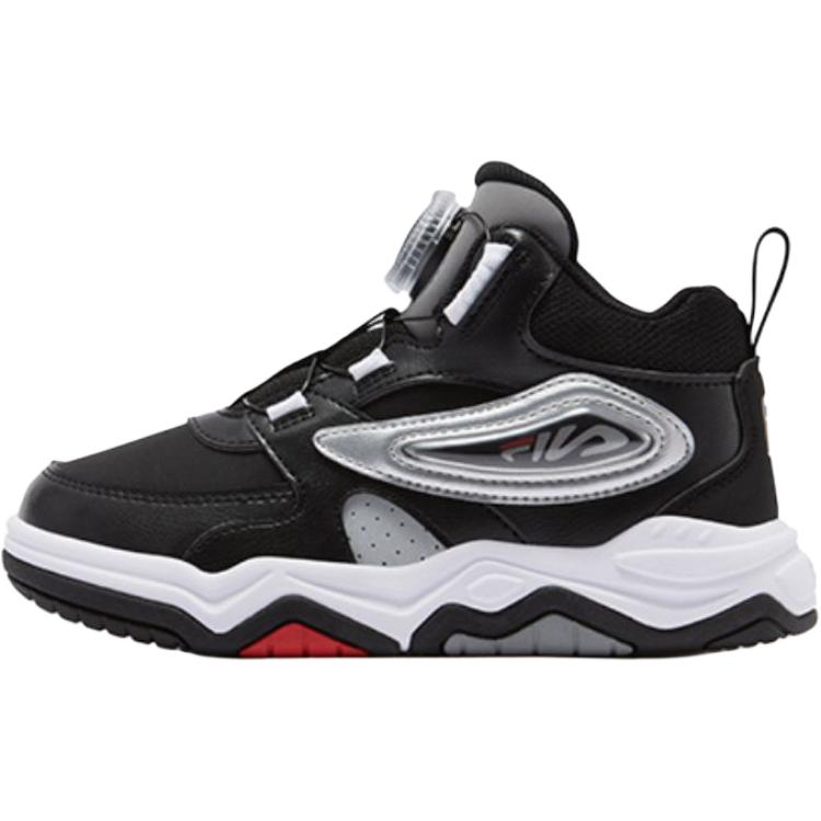 Heritage FHT Mid top детские скейтбординг кроссовки для детей 3-7 лет FILA KIDS, черный — фото 3