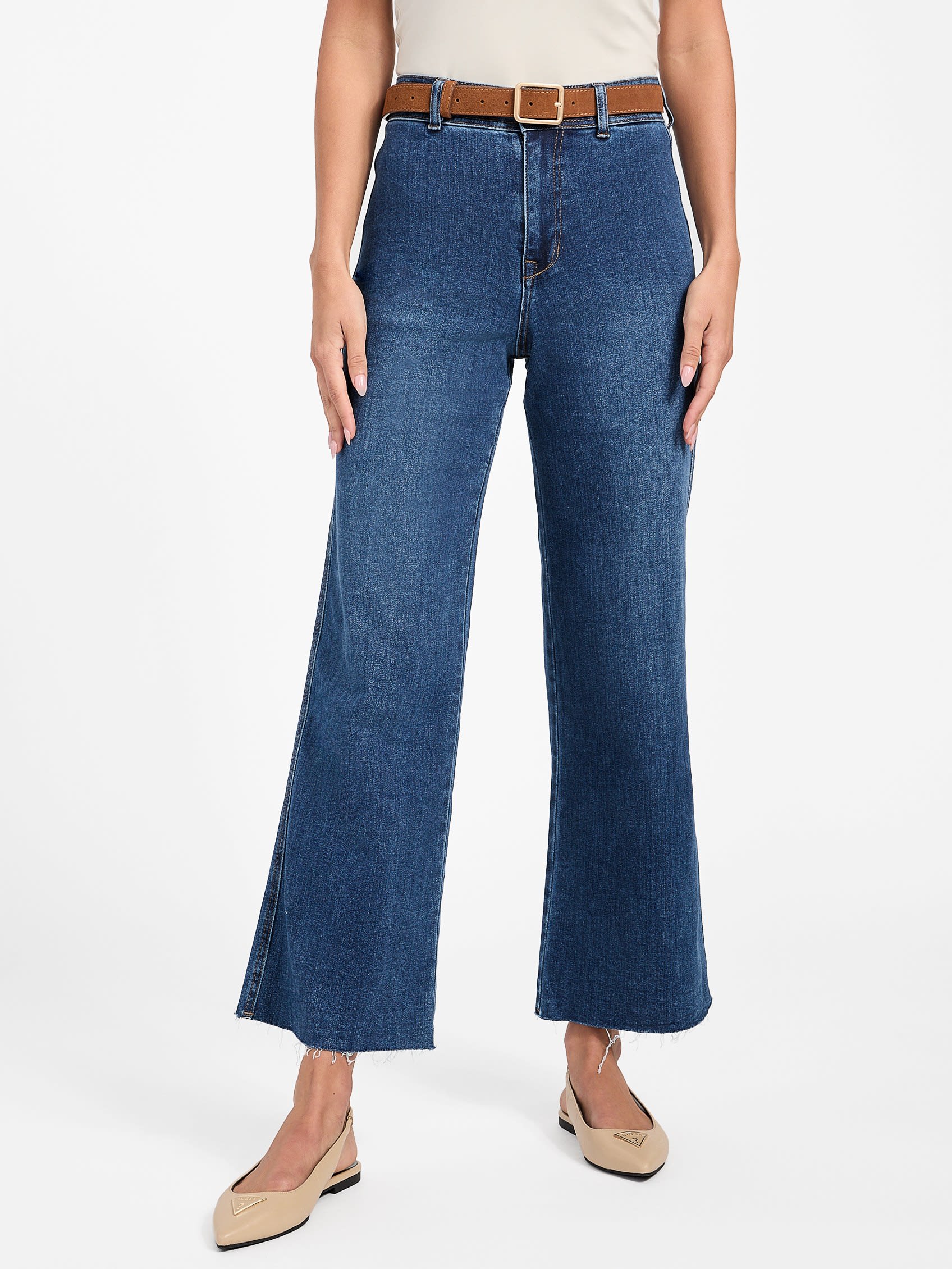 

Широкие джинсовые брюки Sandie Guess Factory, цвет medium dark washed