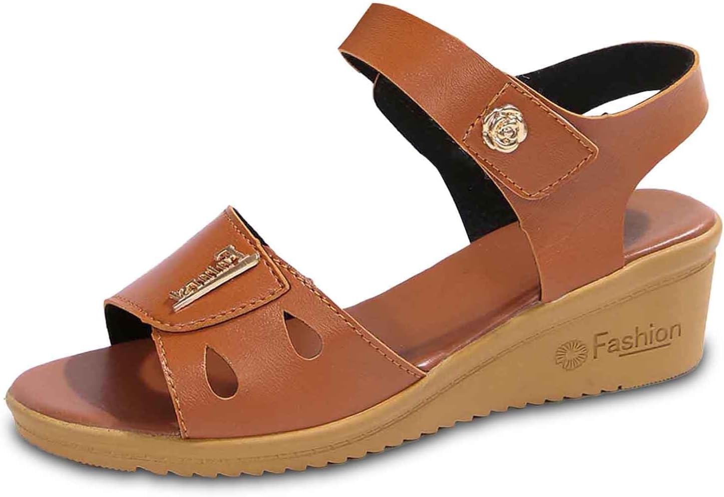 

Мужские сандалии-слипы Kyarra Judi с клиновидным каблуком для женщин Generic, коричневый