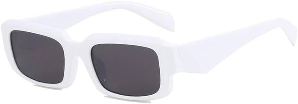 

Модные солнцезащитные очки в маленькой оправе для женщин, стильные ретро-винтажные прямоугольные женские солнцезащитные очки, женские солнцезащитные очки MTZJH, White Gray