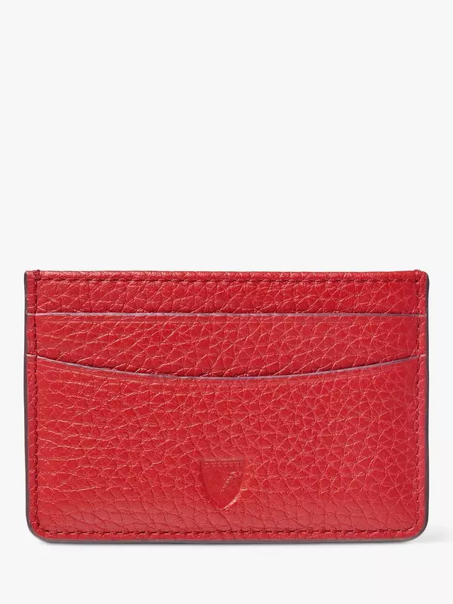 

Картхолдер Aspinal of London Pebble Leather Slim Credit, цвет cardinal/red
