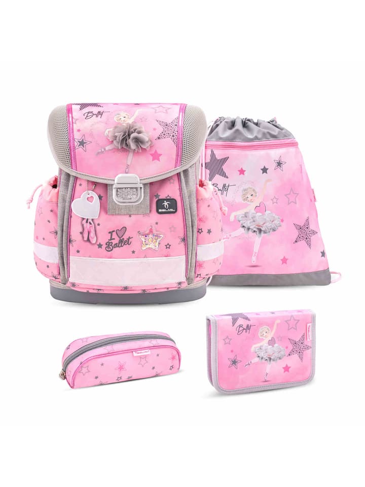 

Belmil Набор из 4 предметов: школьная сумка, элегантный балетный стиль, светло-розовый цвет