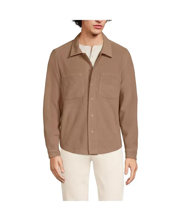 

Мужская флисовая рубашка-куртка Anyweather Lands' End, красный