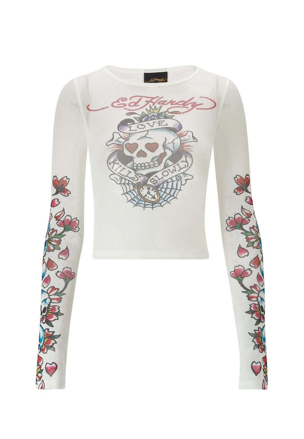 

Топ с длинными рукавами LOVE-KILLS-SLOWLY LONG SLEEVED Ed Hardy, белый