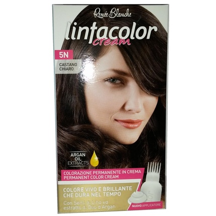 

Linfacolor Стойкая крем-краска 5N Светло-коричневая с маслом льна и арганы Renee' Blanche S.R.L