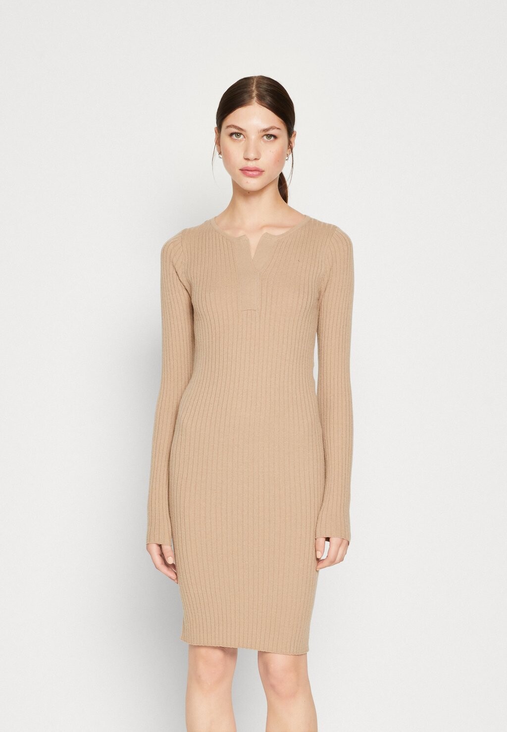 

Платье Pieces PCSAFILA V NECK DRESS, цвет simply taupe