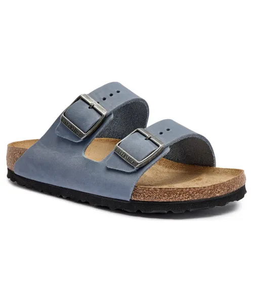 Кожаные тапочки Arizona sfb leoi Narrow fit Birkenstock, синий