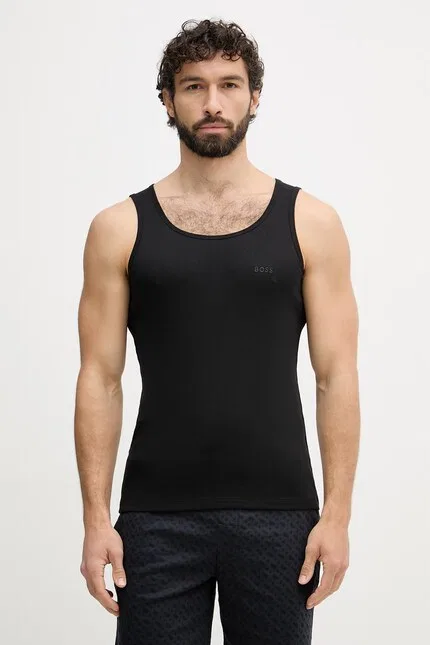 Мужская майка 3 шт TankTop3P RibClassic BOSS, серый — фото 3