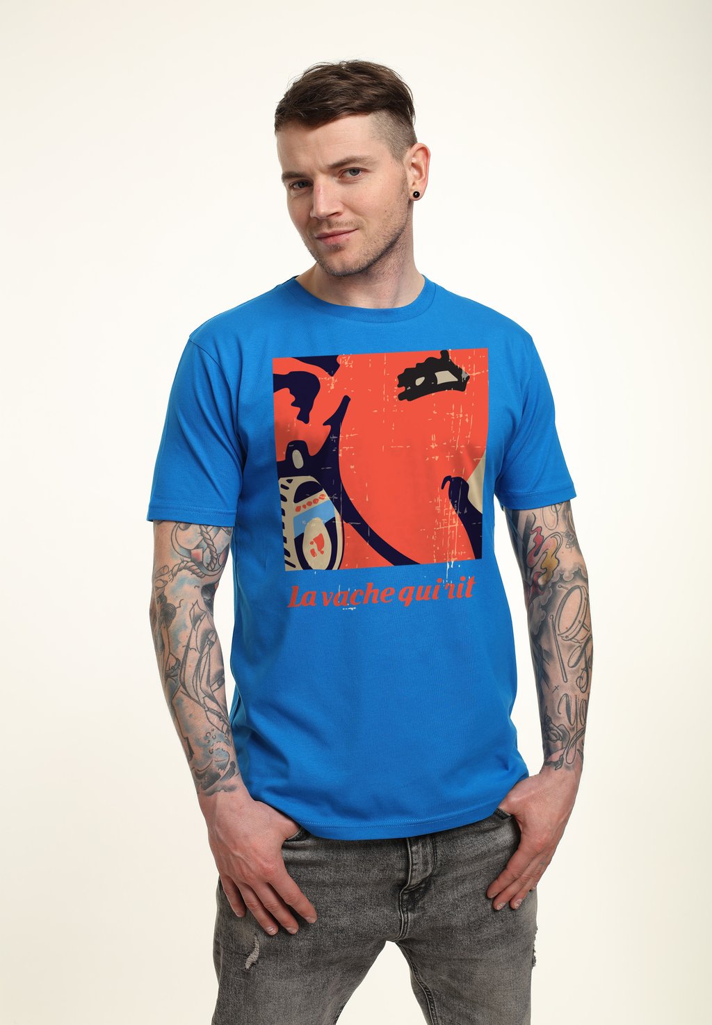 

Футболка с принтом THE LAUGHING COW EARRING CLOSE Henry Tiger, цвет Royal Blue