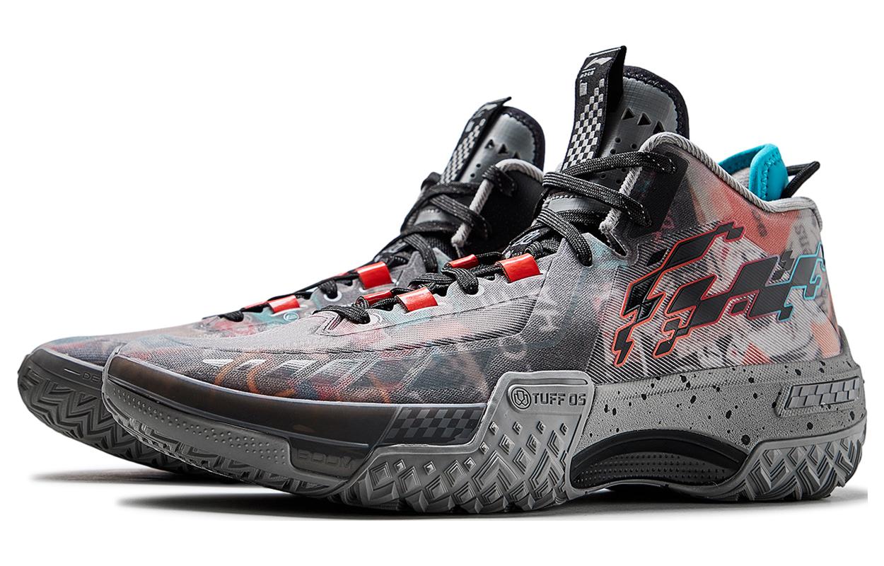 Баскетбольные кроссовки мужские Mid Top серо-черные LINING — фото 3
