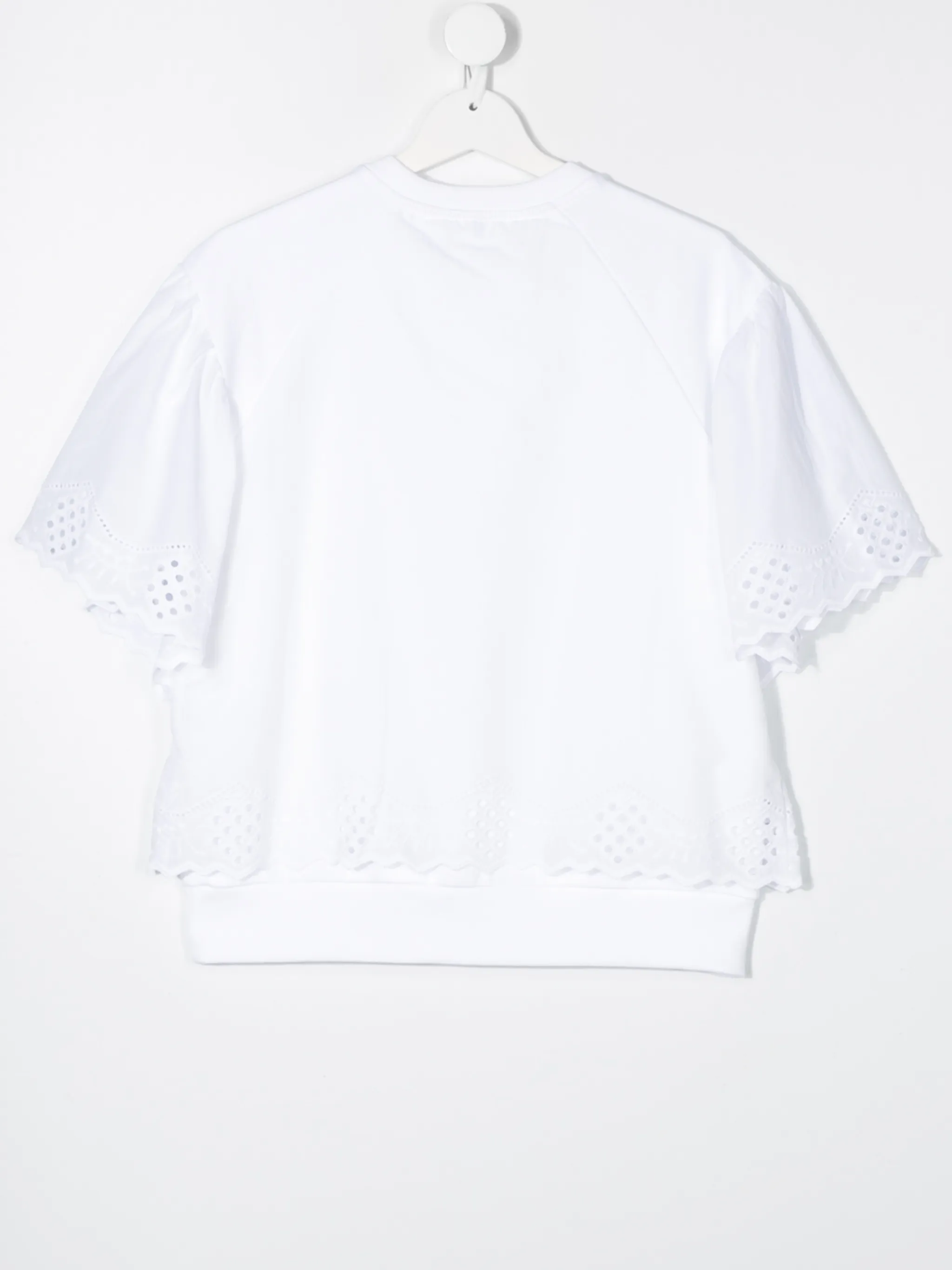 Блузка с кружевной отделкой Alberta Ferretti Kids, белый — фото 2