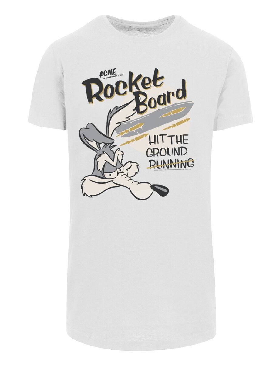 

Рубашка F4NT4STIC Looney Tunes Wile E Coyote Rocket Board, белый