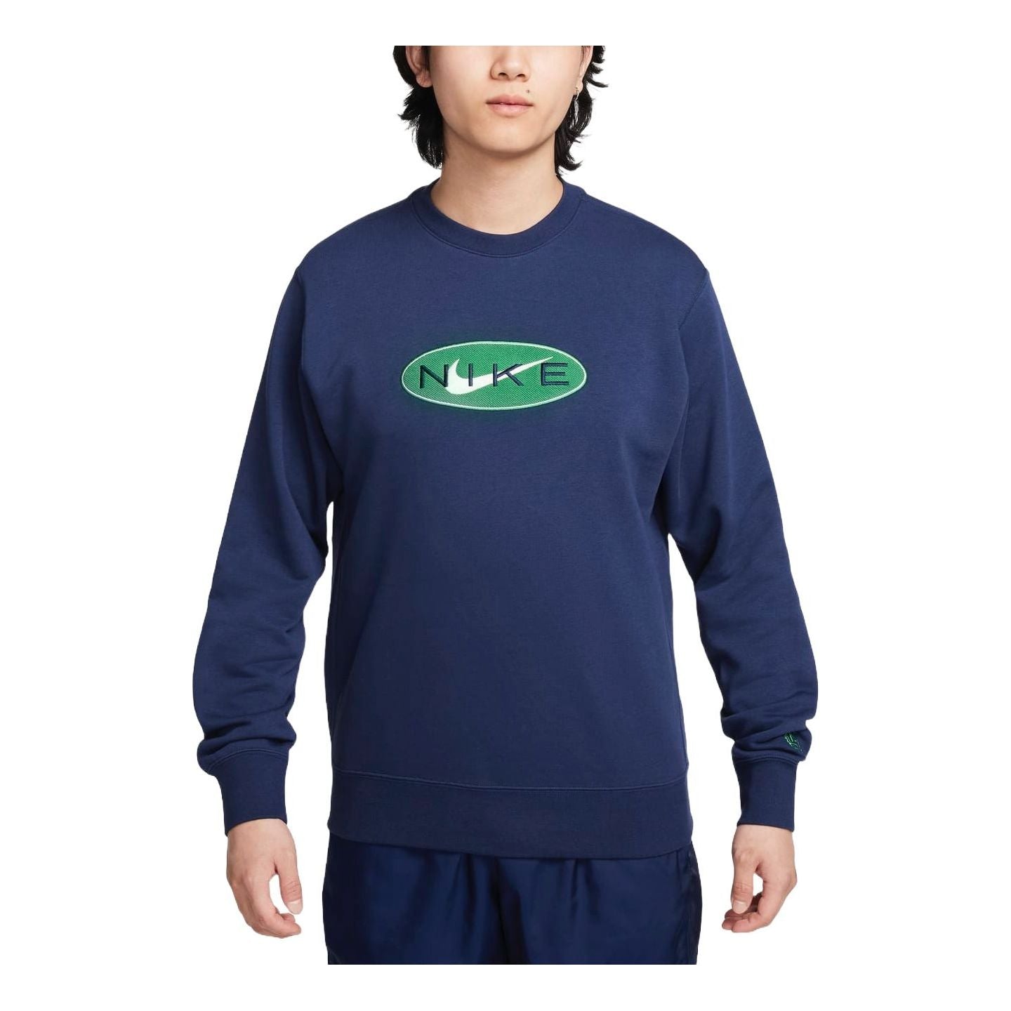 

Спортивная толстовка Nike Sportswear French Terry Crewneck Sweatshirt Asia Sizing 'Midnight Navy' FZ4729-410, темно-синий