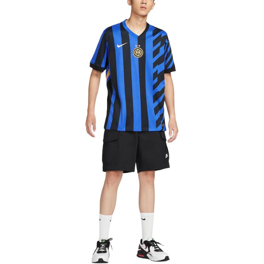 Футболка Inter Milan 2024/25 домашняя стадионная мужская Dri FIT реплика Nike, черно-синяя — фото 4