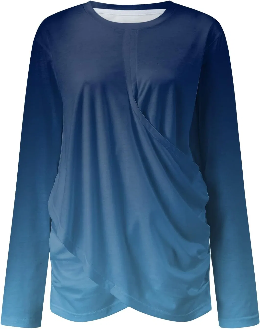 Блуза с длинным рукавом, свободная, из коллекции T-Shirt, синий — фото 2