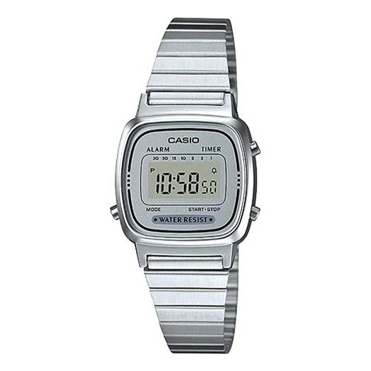 

Часы CASIO STANDARD Vintage Dial Steel Link Band Quartz Waterproof Silver Digital, цвет silver