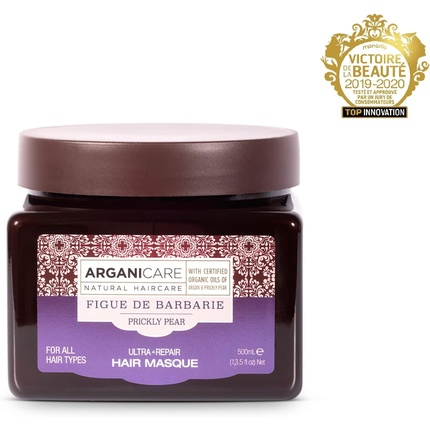 ARGANICARE Magnificence Mask с опунцией и витамином Е для ухода за волосами 500 мл — фото 3