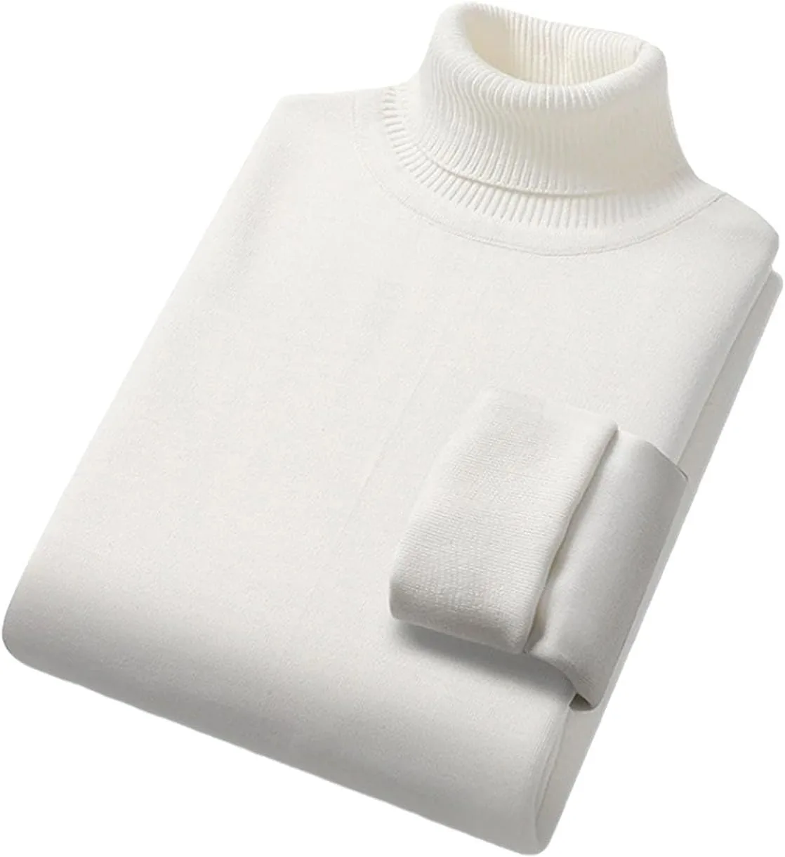 

Мужской водолазный свитер с флисовой подкладкой, теплый, с высоким воротником, облегающий, мягкий, зимний