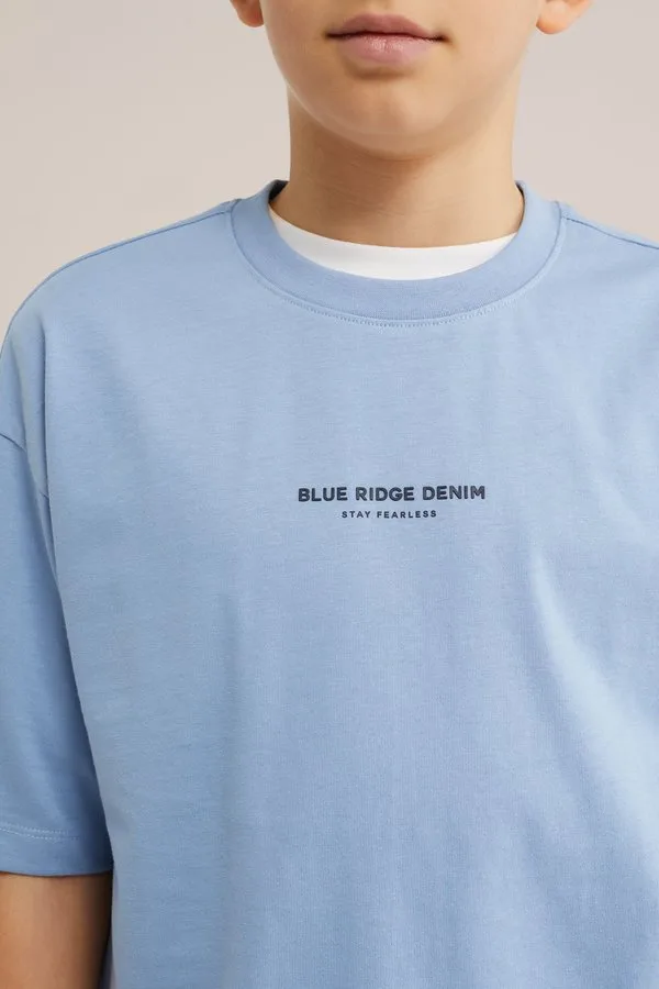 Футболка с принтом «голубой хребет» We Fashion, Light Blue — фото 3