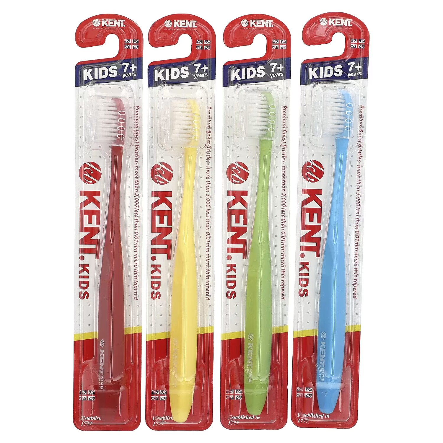 

Зубная щетка детская Kent Finest 7+, 4 зубные щетки
