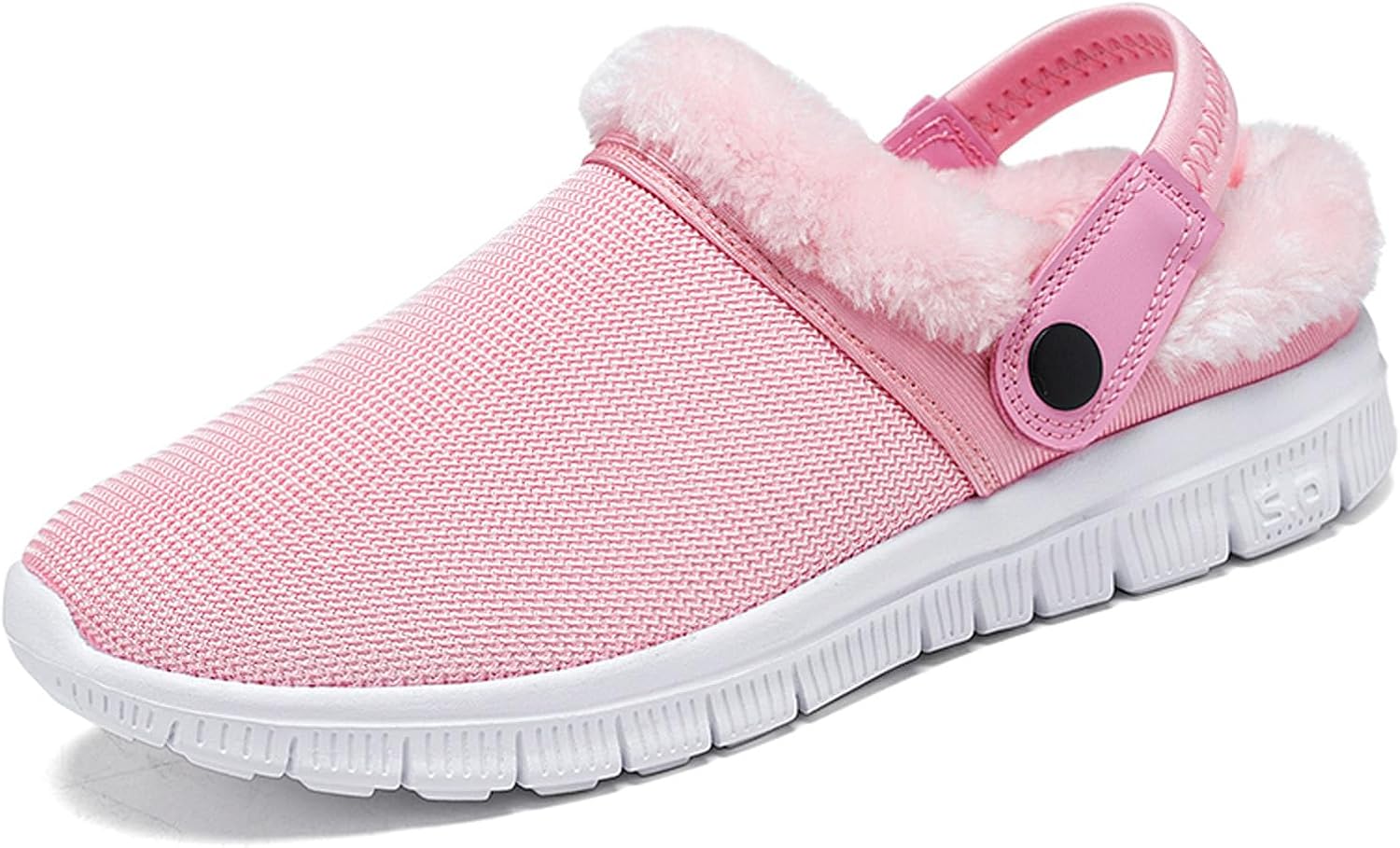

Мужские и женские сабо CERYTHRINA с меховой подкладкой, теплые зимние садовые туфли, домашние и шлепанцы, розовый