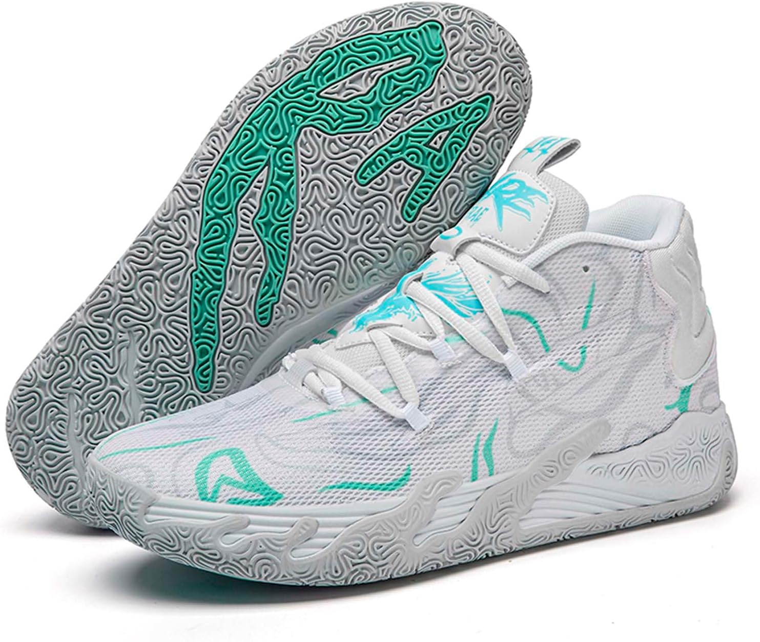 

Мужские баскетбольные кроссовки, спортивные, противоскользящие, дышащие Missletty, белый