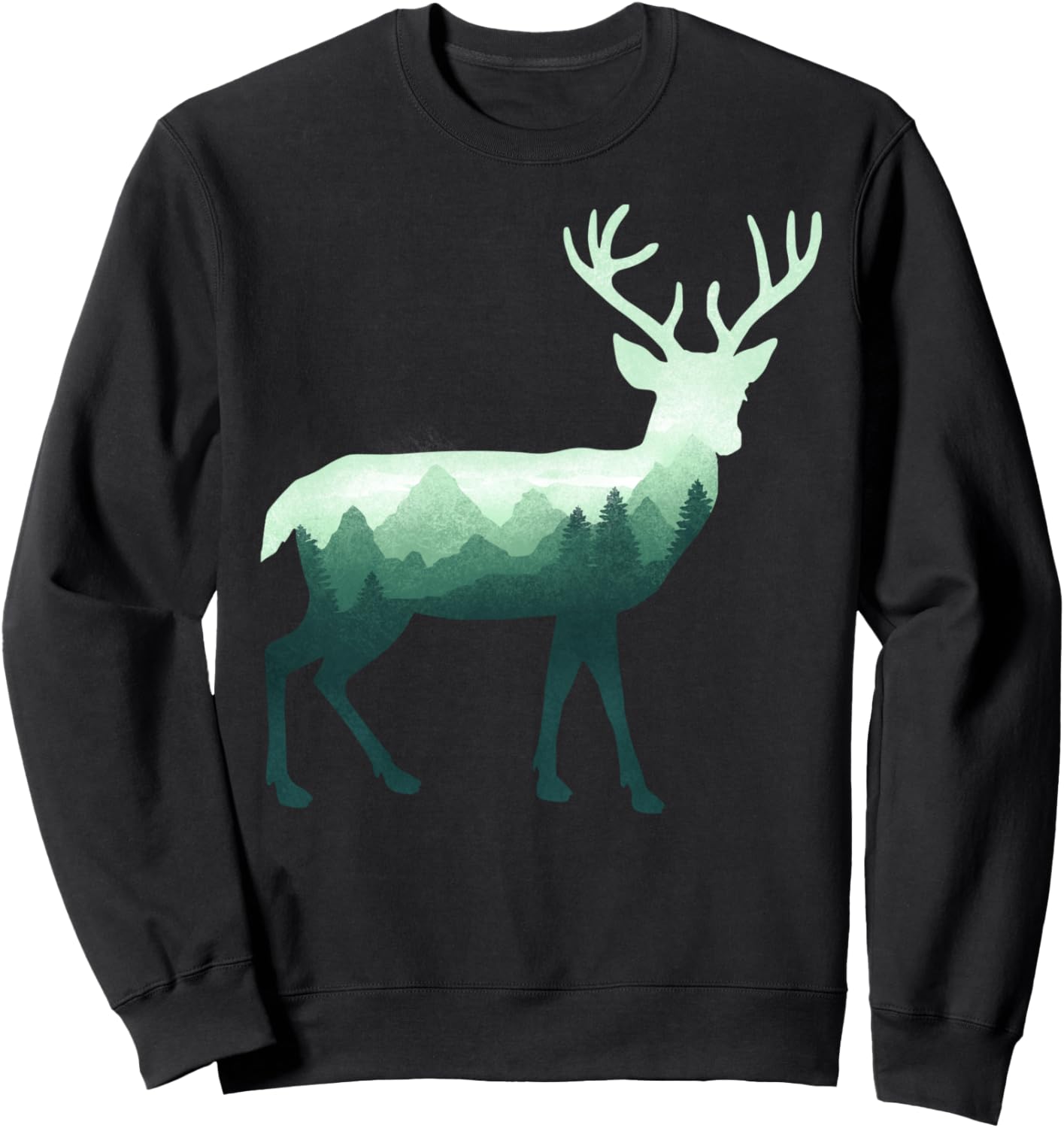 

Олень лось олененок животные дикие художественный графический природа толстовка Dramabite, черный