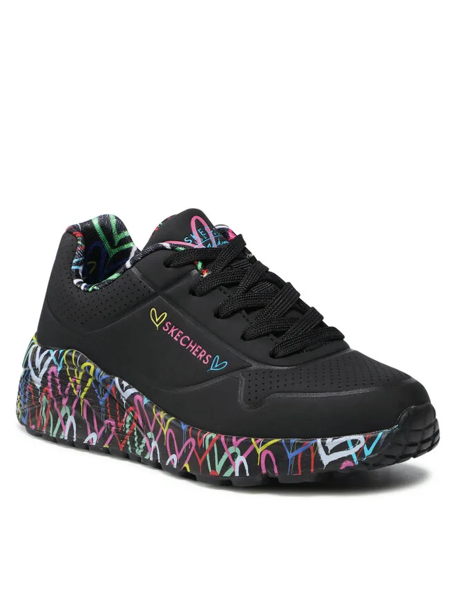 Skechers Кроссовки Uno Lite Lovely Luv 314976L/BKMT черные — фото 2