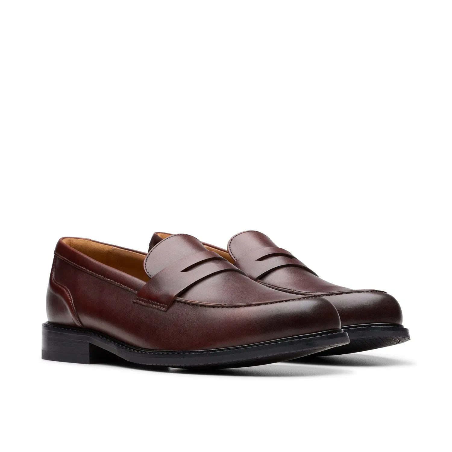 Лоферы кожаные с кисточками Clarks, коричневый — фото 4