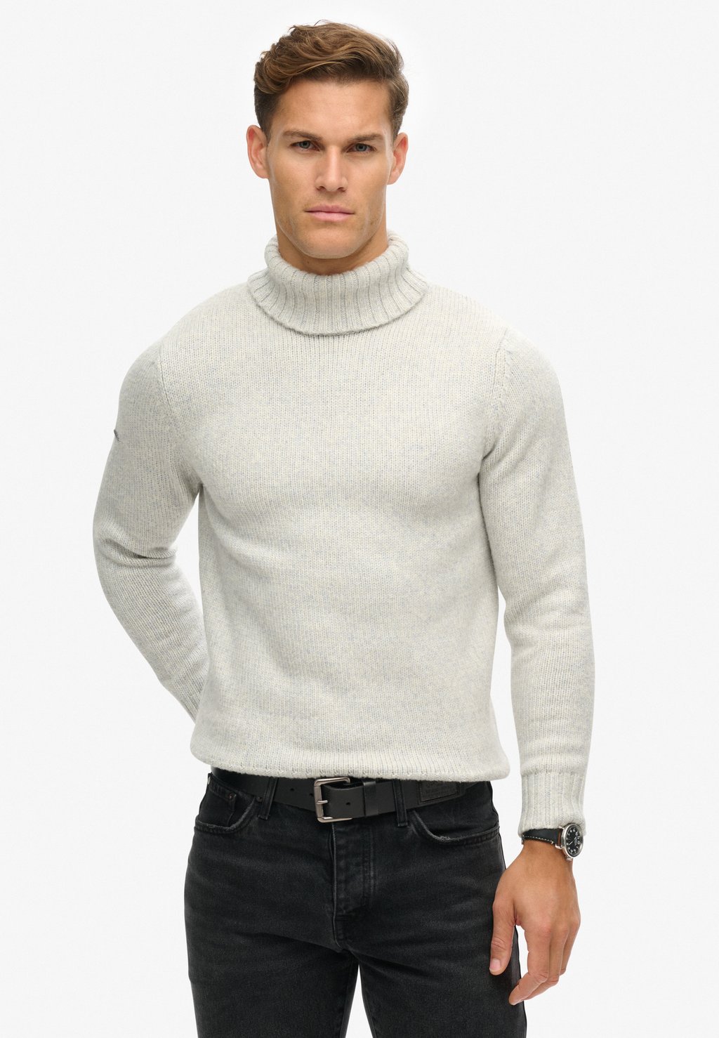

Джемпер BRUSHED ROLL NECK Superdry, светло-серый