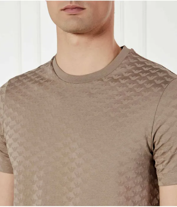 Футболка Slim fit Emporio Armani, бежевый — фото 4