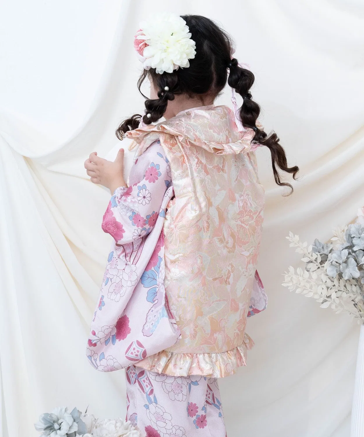 Кимоно фрил жакард для девочки 3 года, бренд Sweet Mommy, розовый — фото 4